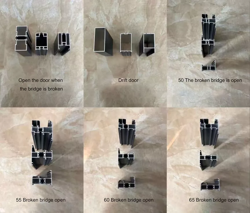 Electric Sand White Aluminum Alloy Door And Window Profile